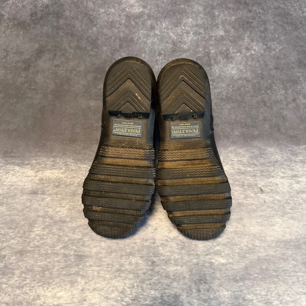 Pendleton Womens Red Buffalo‎ Plaid Chelsea Rain Boots Rubber Size 7 Waterproof